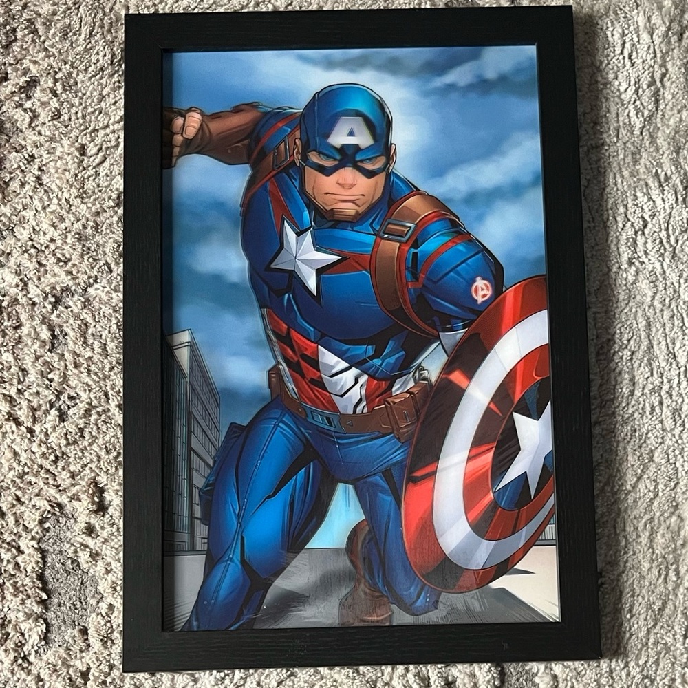 Marvel Super hero Captain America Lenticular (3D) Wall Decor
